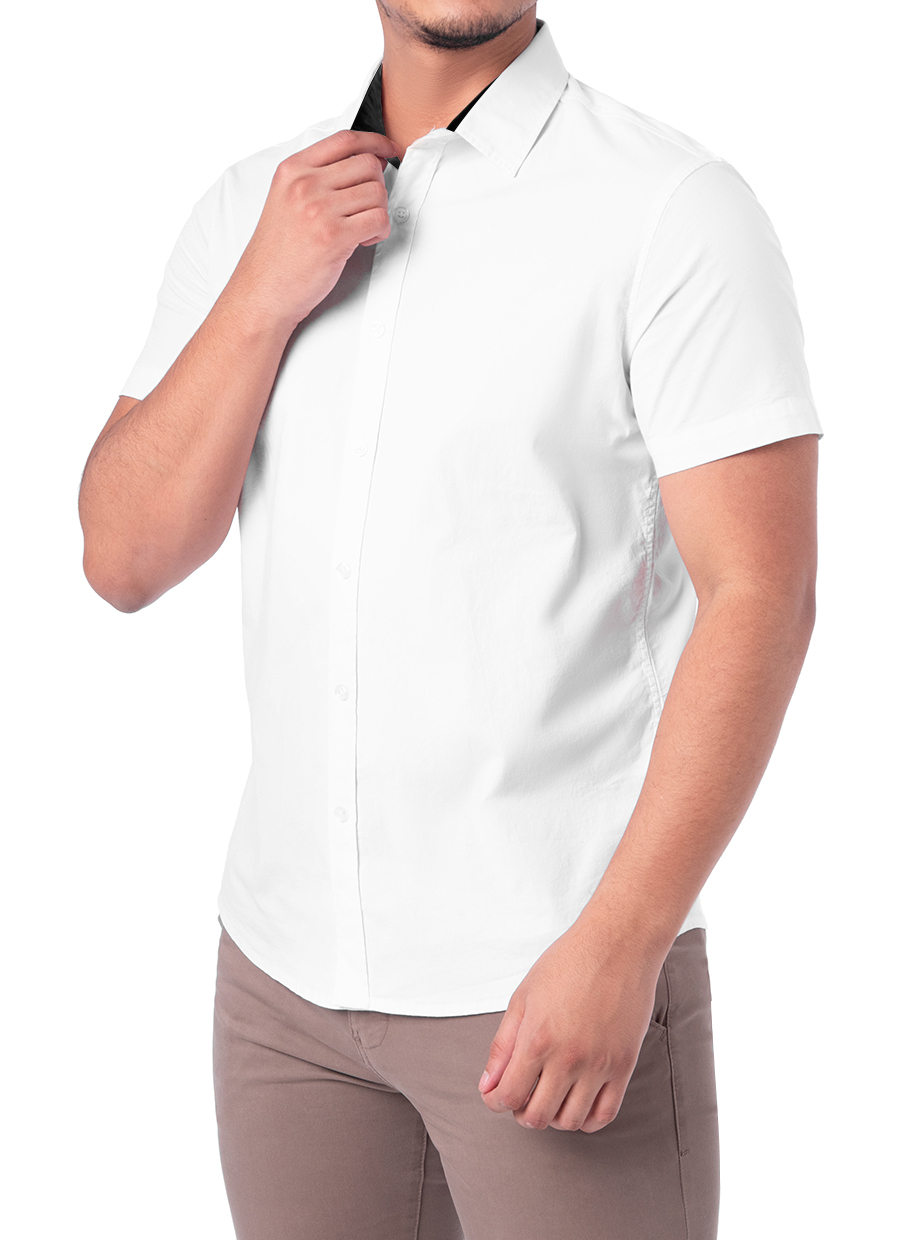 Camisa Blanca Camisas Tipo Slim Fit Camisa Comfort M/C (Slim Fit