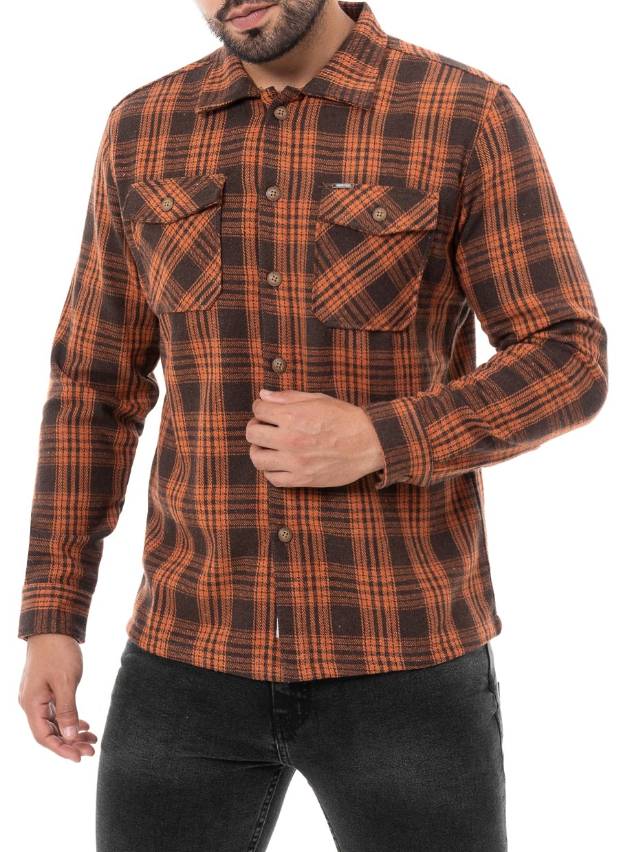 Sobrecamisa hotsell cuadros marron